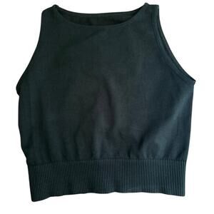 Free People FP Movement Free Throw Crop Tank Bra Black/Raisin, Size XS NWOT